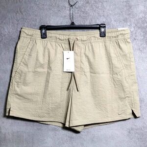 Nike Unlimited Shorts Mens 2XL Beige Dri-FIT 5in Seersucker Training HJ4091-253